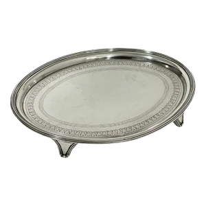 English Oval Silver Salver by William Bennett, 1800