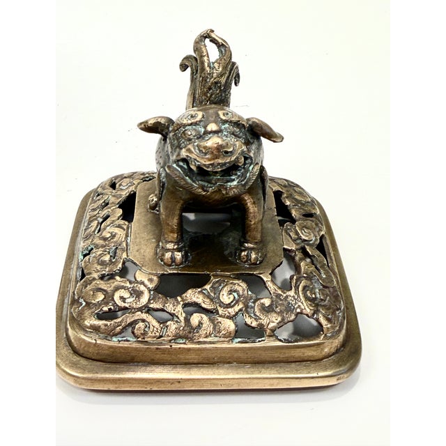 Bronze Vintage Bronze Incense Burner For Sale - Image 8 of 13
