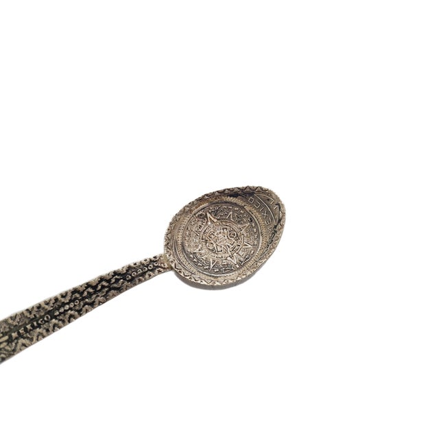 Silver Salt Spoon, Mexico, 1950s For Sale - Image 6 of 7