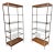 Mid-Century Modern Chrome & Walnut Etageres - Set of 2 For Sale