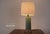 Mid-Century Modern Mid Century Modern Green Ceramic Cylinder Table Lamp With Metal Tripod Base For Sale - Image 3 of 10