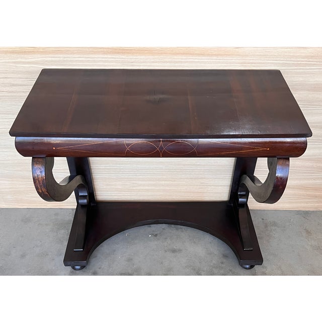 Biedermeier Early Biedermeier Period Walnut Console Table With Drawer, Austria, Circa 1830 For Sale - Image 3 of 11