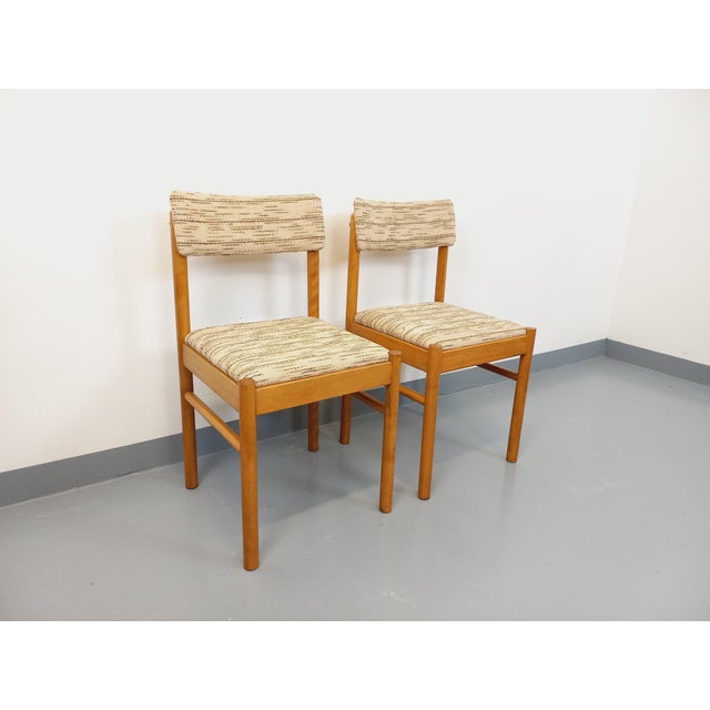 Vintage Baumann Chairs in Wood and Fabric, 1960s, Set of 2 For Sale - Image 9 of 18