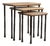 1970s Set Of Three Cast Iron Nesting Tables With Wooden Tops For Sale