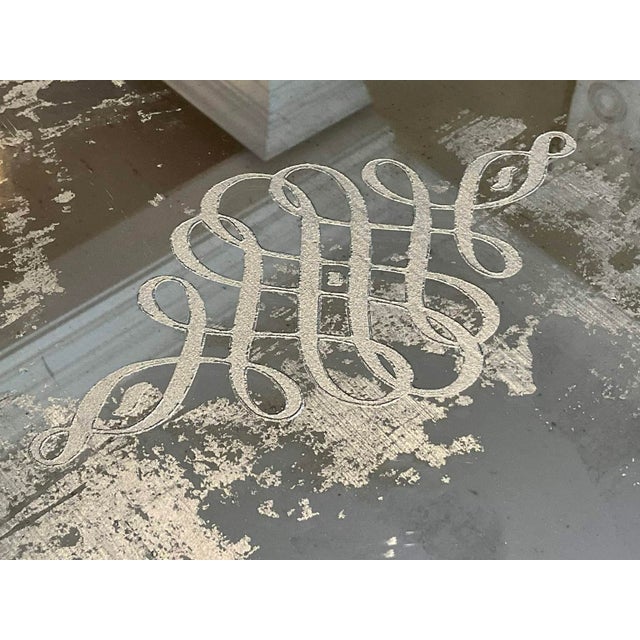 Vintage Rectangular Coffee Table With Antiqued Mirror Top For Sale In New York - Image 6 of 6