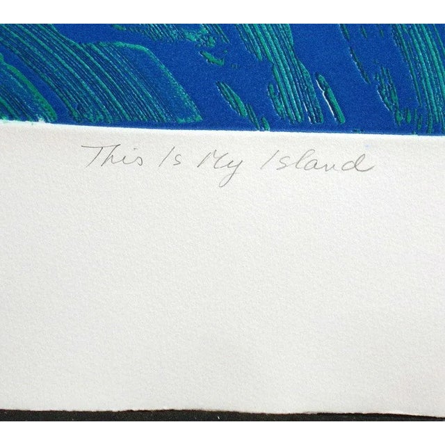 1980s Margaret Hehman "This Is My Island" Hand Signed Limited Edition Etching Unframed For Sale - Image 4 of 4