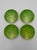 A set of four late nineteenth-century Italian majolica plates by EB Napoli, modeled in trompe l'oeil relief as curled...