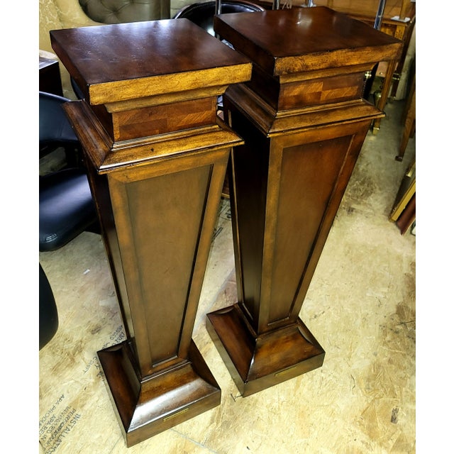 Pair of Early 21st Century Ethan Allen Neoclassical Pedestal Plant