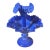 Vintage Mid-Century Modern Fenton Periwinkle Blue Diamond Lace One Horn Epergne For Sale