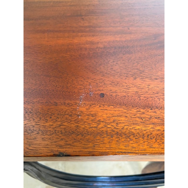 Brown Vintage Carved Swag Wood Console Table For Sale - Image 8 of 13