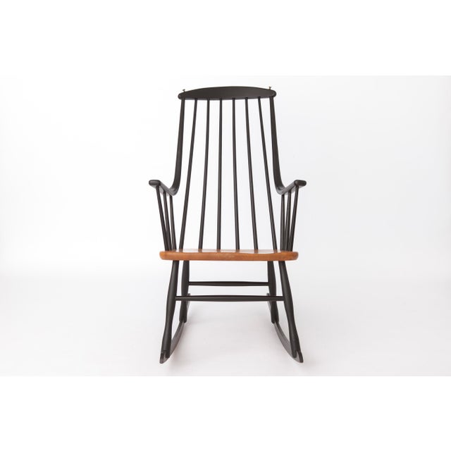 Vintage Grandessa Rocking Chair by Lena Larsson for Nesto, Sweden, 1960s For Sale - Image 11 of 11