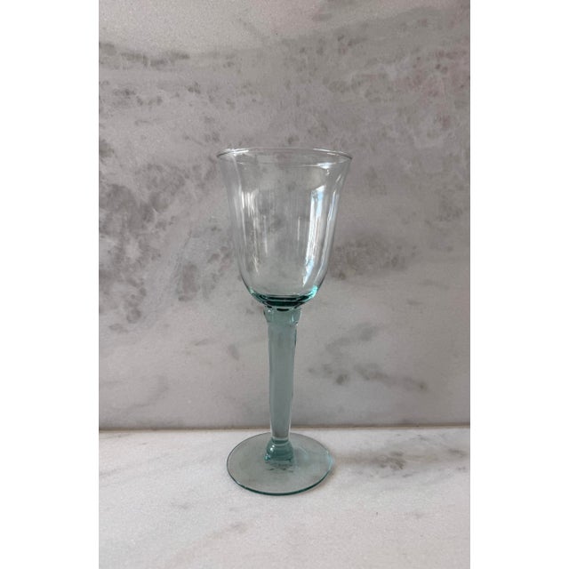 Late 20th Century Set of 9 La Mediterranea Green Spanish Goblets For Sale - Image 5 of 12