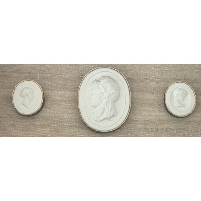 Paint 19th Century Grand Tour Intaglios in Antique Gilt Gesso Rope Frame For Sale - Image 7 of 12