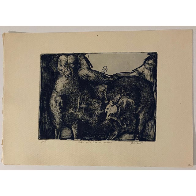 Robert A. Birmelin, Beast With Tree In Stomach, American Modernist Abstract Etching For Sale In Miami - Image 6 of 6