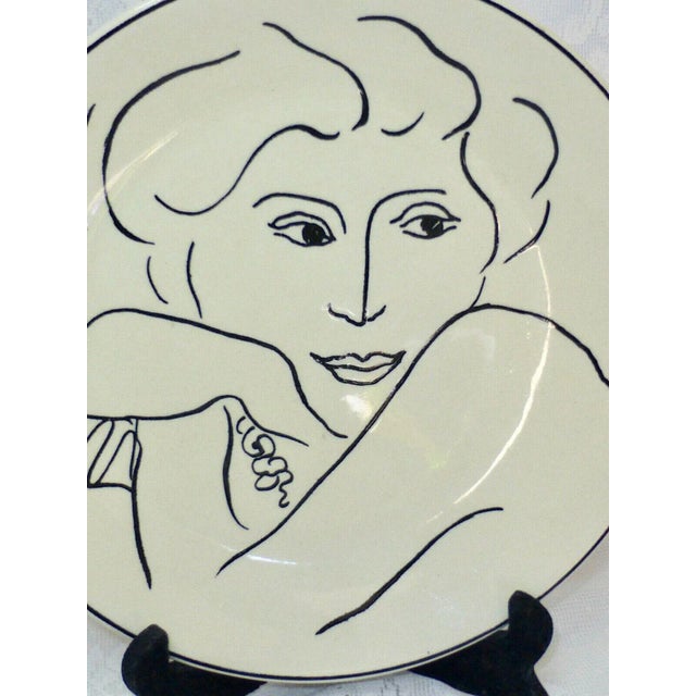 1980s 1980s Art Deco Style Sango Italy Handcrafted Francesca Lady Salad Plates #6153 - Set of 4 For Sale - Image 5 of 6