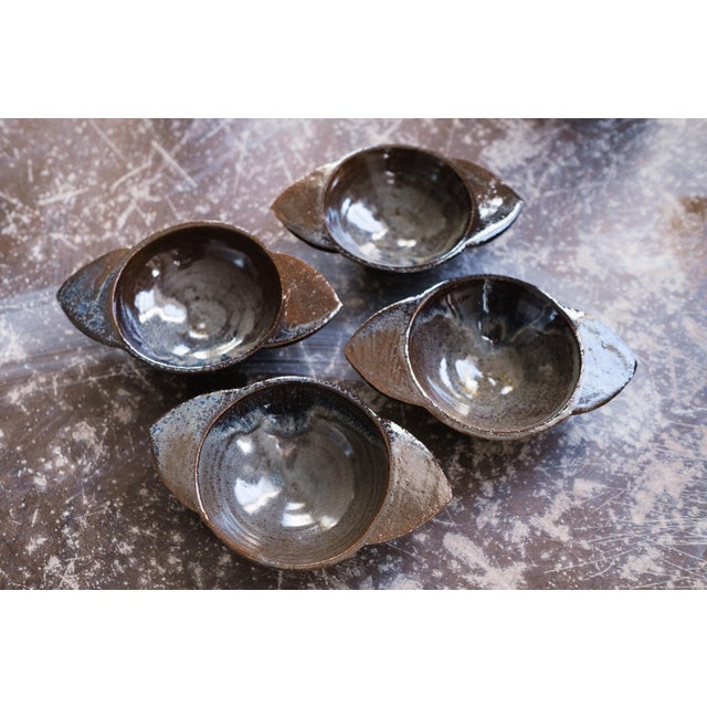 Ice Cream Bowls With Metallic Glaze, Set of Four For Sale In Boston - Image 6 of 6