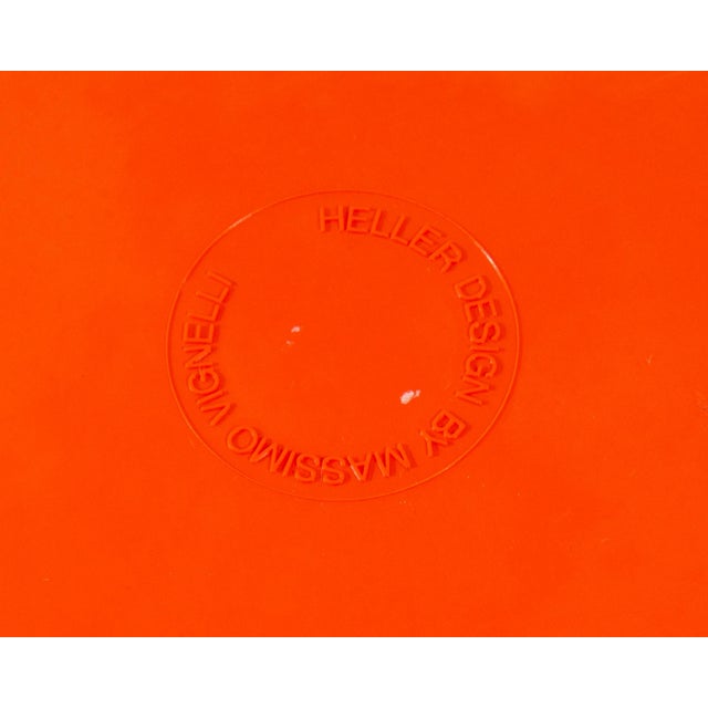 Orange Melamine Stackable Dinner Plates, Set of 11 by Massimo Vignelli for Heller For Sale - Image 9 of 9