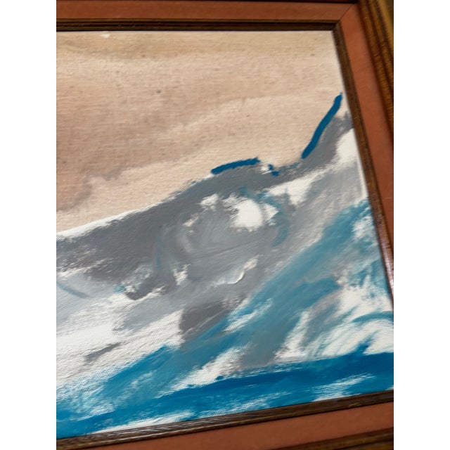 Abstract Matthew Izzo Painting in Vintage Wood Frame For Sale - Image 3 of 3