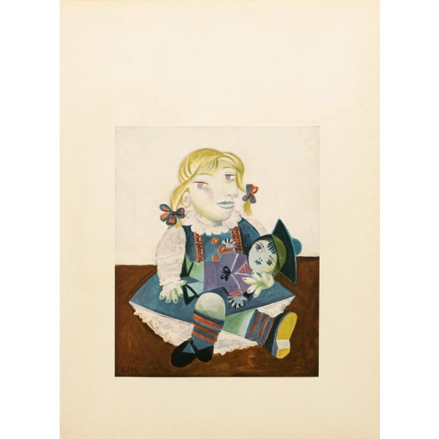 1957 After Pablo Picasso "Maya With Sailor Doll", Period Full-Color Print For Sale - Image 9 of 10