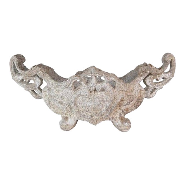 Monumental Hand-Carved Stone Garden Urn / Basin, Possibly Southeast Asian For Sale