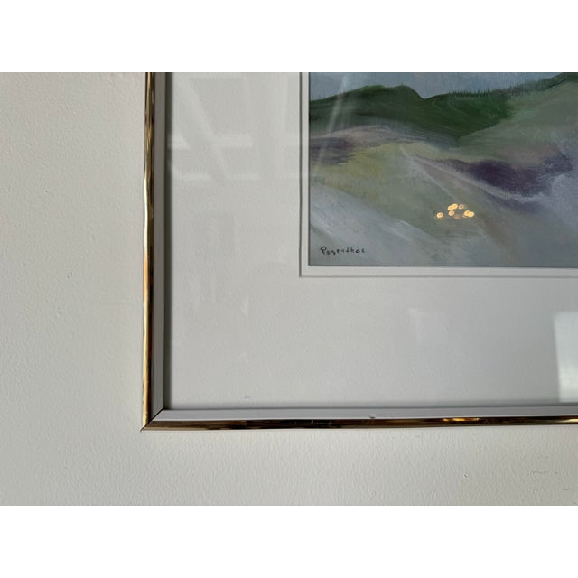 1980s 1980's Rosenthal Expressionist Style Landscape Painting, Framed For Sale - Image 5 of 12