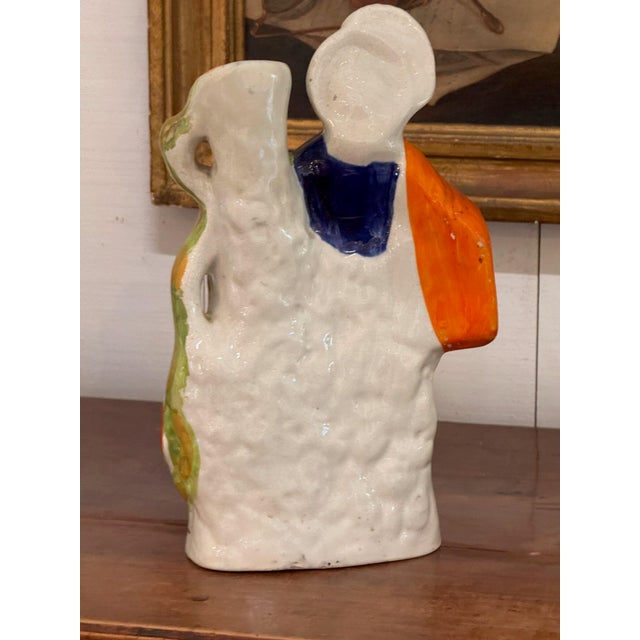 19th Century 19th Century Staffordshire Spill Vase With Figure and Dog For Sale - Image 5 of 6