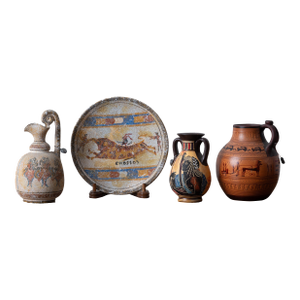 Lot of 4 Greek Replica Pottery