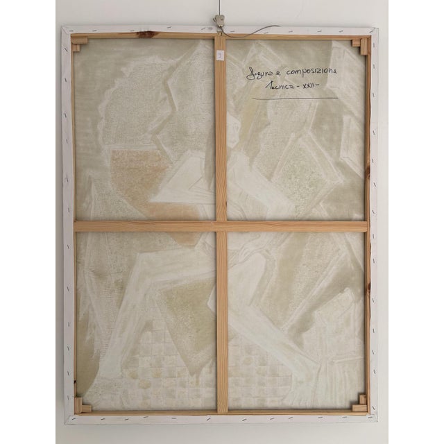 Mario D'altilia, Figure and Technical Composition, 2022, Oil on Canvas For Sale - Image 11 of 12