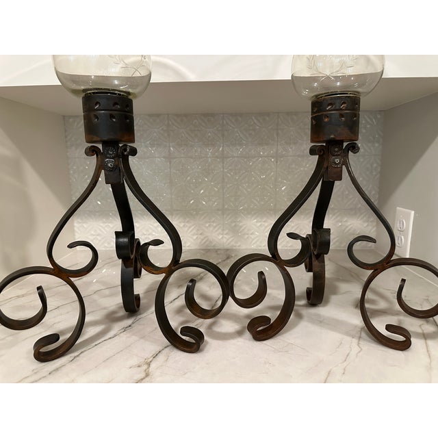 Pair of Vintage Jan Barboglio Candle Holders For Sale In Boston - Image 6 of 11