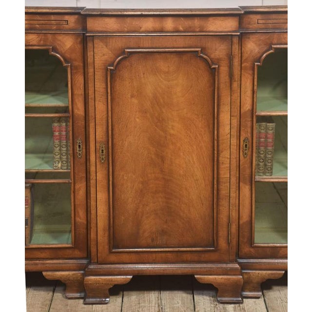 Antique Walnut Breakfront Bookcase, 1890s For Sale - Image 12 of 16