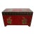 Folk Red Painted Chest With Floral Motifs For Sale