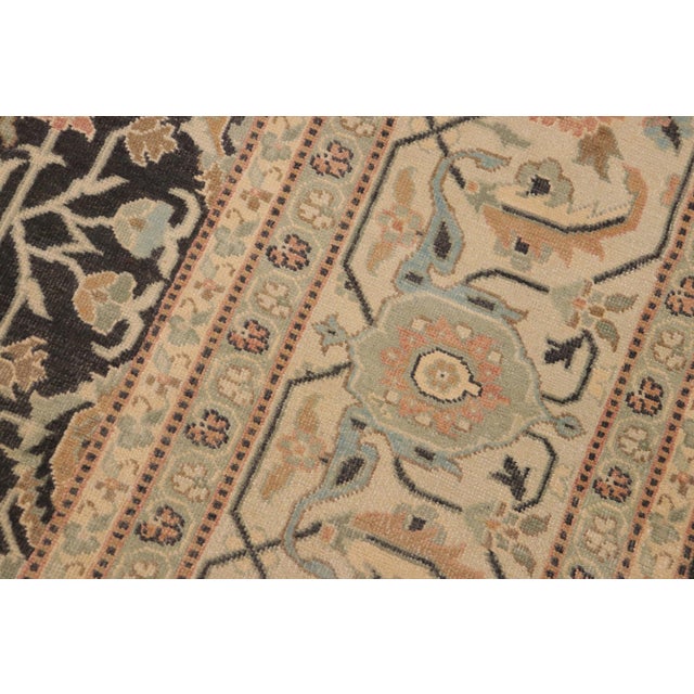 1990s Boho Chic Charcoal/Green Wool Rug - 8'9'' X 11'11'' For Sale - Image 5 of 10