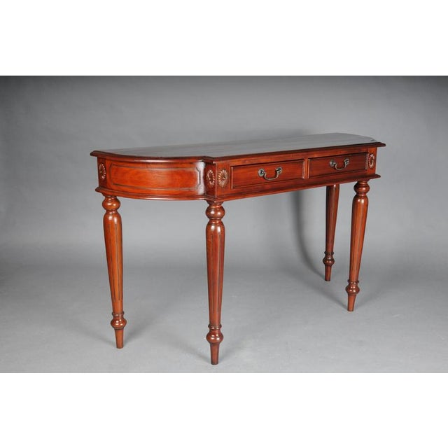 Wood Classic English Console in Mahogany For Sale - Image 7 of 15