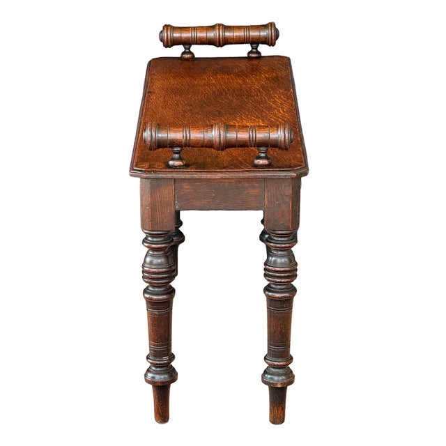 English English Hall Bench or Window Seat of Patinated Oak From the 19th Century For Sale - Image 3 of 12