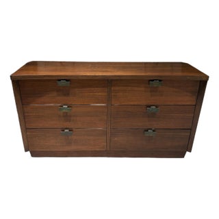 1960s Mid-Century Modern Six-Drawer Dresser Lowboy American of Martinsville For Sale