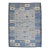 Vintage Zabihi Collection Abstract Blue Swedish Kilim - 4'10" x 6' For Sale
