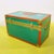Metal Metal Chest with Circus Decoration and Orange Edges For Sale - Image 7 of 8