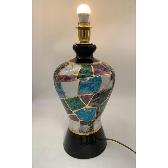 Ceramic Table Lamp from Boni, 1980s For Sale - Image 6 of 7