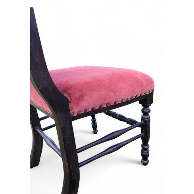 Wood French Monastery Prayer Chair with Gothic Cross, 1880-1890 For Sale - Image 7 of 16