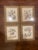 Beautiful Set of 4 Prints in wood frames with gilt and sage green. Very light distressing on the frames but it was...