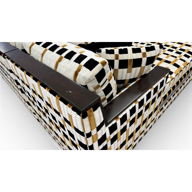Mid-Century-Modern Geometric Velvet Sectional Attr to Milo Baughman for Thayer Coggin For Sale - Image 17 of 18