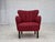 Danish Armchair in Red Striped Wool with Oak Legs, 1960s For Sale - Image 16 of 16