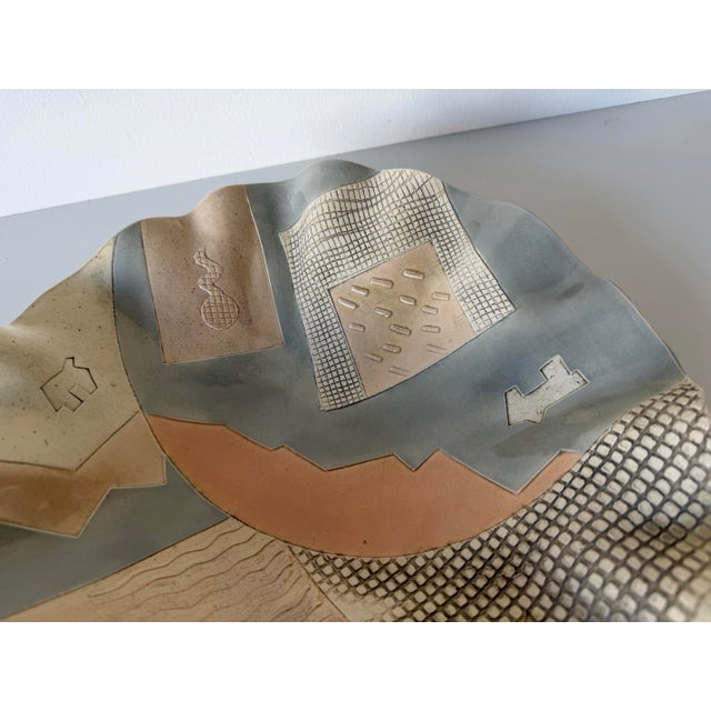 1980s Barbara Demery Postmodern Studio Art Pottery Bowl For Sale - Image 11 of 12