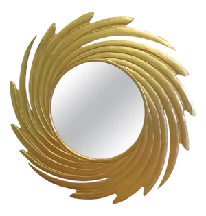 Large Swirl Gilt Sunburst Mirror, 1960s