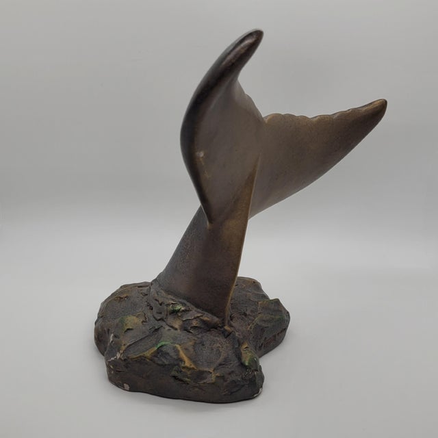 Vintage 1999 Wyland Austin Sculptures Tranquility Whale Tail Bronze Figurine For Sale - Image 6 of 18