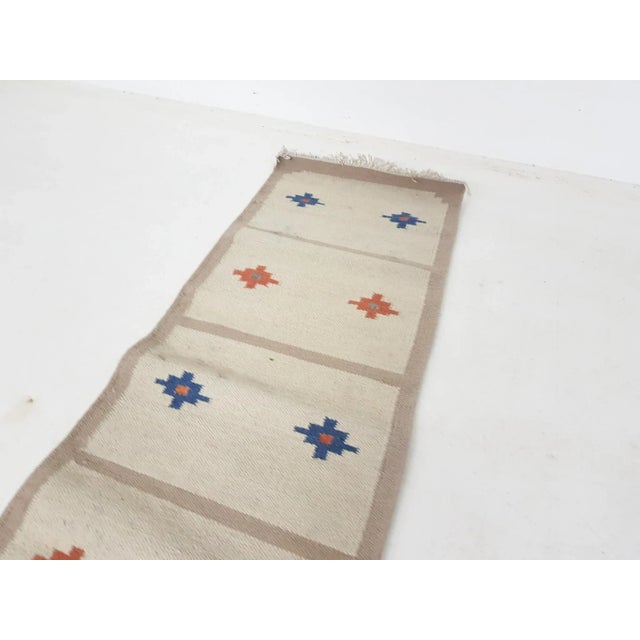Vintage Indian Woolen Rug For Sale - Image 3 of 4