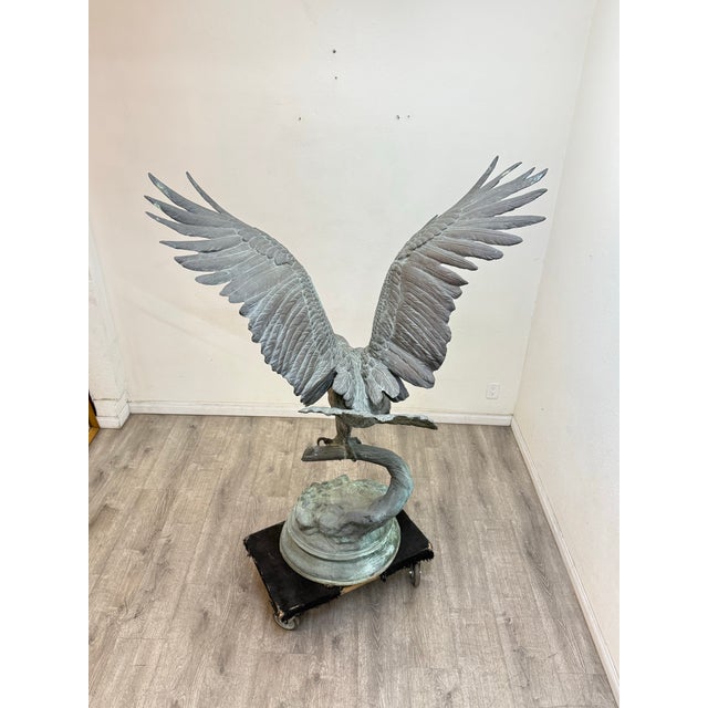 Life Size Bronze Eagle For Sale - Image 4 of 11