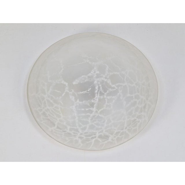 Mid-Century Modern Vintage Mushroom Ceiling Lamp in Glass, 1970s For Sale - Image 3 of 12