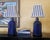 Pair of Vintage Cobalt Blue Tole Tea Caddy Table Lamps – Made in Usa For Sale - Image 18 of 18