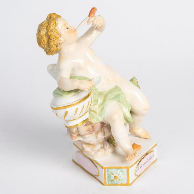 Napoleon III Porcelain Sculpture from Meissen, 19th Century For Sale - Image 3 of 6